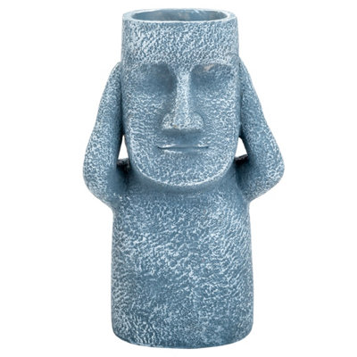 Easter Island Proverb Planter - Hear No Evil - 12 Inch Zen Garden Ornament