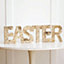 Easter Word Wooden Decoration - Freestanding Silver Birch Country Cut Out Springtime Ornament - Measures H14 x W51cm