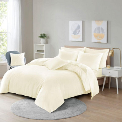 Easy Care Poly-cotton Plain Dyed Duvet Cover Set