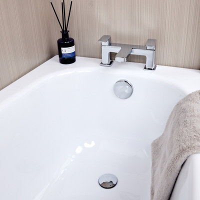 Easy Clean Push Button Pop Up Bath Waste & Overflow Chrome Finish