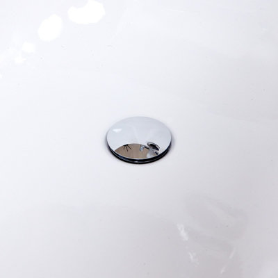 Easy Clean Push Button Pop Up Bath Waste & Overflow Chrome Finish
