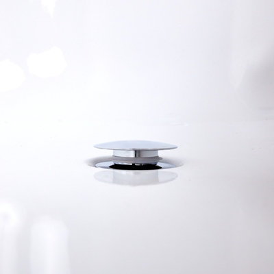 Easy Clean Push Button Pop Up Bath Waste & Overflow Chrome Finish