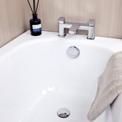 Easy Clean Push Button Pop Up Bath Waste & Overflow Chrome Finish
