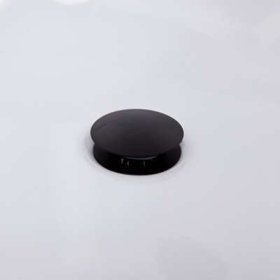 Easy Clean Push Button Pop Up Bath Waste & Overflow Matt Black Finish