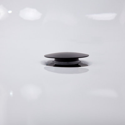 Easy Clean Push Button Pop Up Bath Waste & Overflow Matt Black Finish