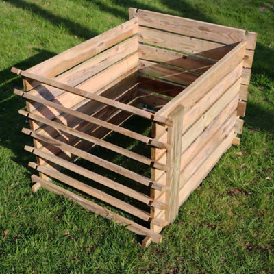 Easy Fill Wooden Compost Bin Composter 1575 Litres by Woven Wood