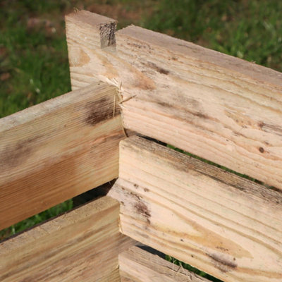 Easy Fill Wooden Compost Bin Composter 1575 Litres by Woven Wood - 6