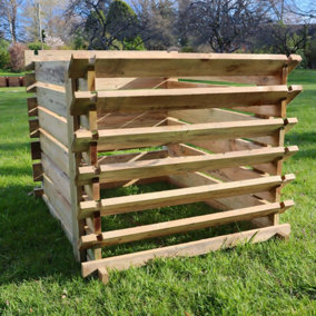 Easy Fill Wooden Compost Bin Composter 449 Litres  by Woven Wood™