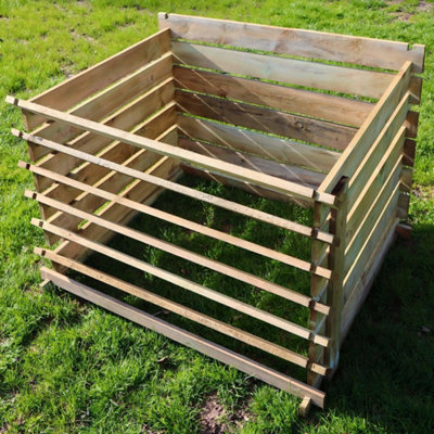 Easy Fill Wooden Compost Bin Composter 897 Litres  by Woven Wood™
