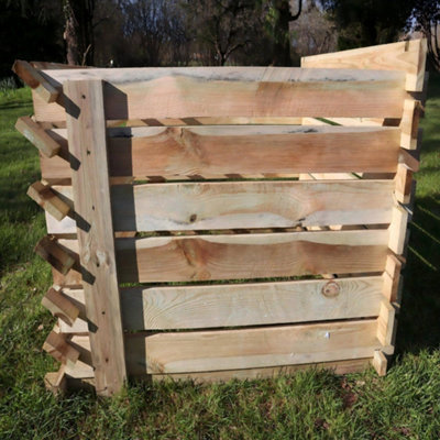 Easy Fill Wooden Compost Bin Composter 897 Litres  by Woven Wood™ - 9