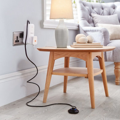 Easy Foot Controlled Switch for UK Mains 3 Pin Socket with 1.55m Cable & LED Power Indicator - Plug Unit Measures 13 x 6.2 x 4.5cm