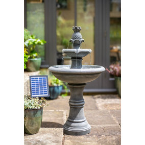 Easy Fountain Angelica Tiered Solar With Battery Backup Garden Fountain - L 57 cm x W 57 cm x H 105 cm