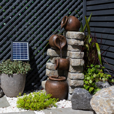 Easy Fountain Cotswold Pours Solar Water Fountain Incl LEDs L