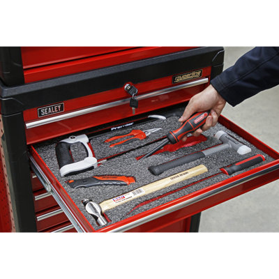 Easy Peel Shadow Foam Red/Black make your own tool tray inserts 1200 x 550 x 30mm (SF30R) - 5