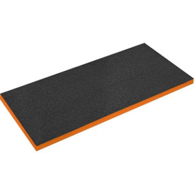 Easy Peel Shadow Foam Toolbox Insert - 1200 x 550 x 50mm - Orange / Black