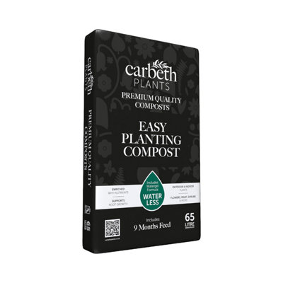 Easy Planting Compost with 9 Month Feed - 65L - Water Less Formula ...