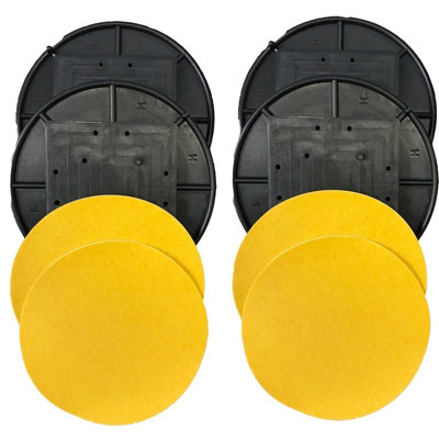 Easy Plumb Shower Tray Riser Leg Add on Discs Base Plates and Adhesive Pads x4