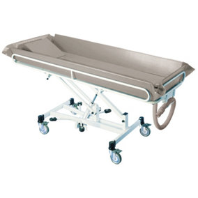 Easy Steer Shower Trolley - Fixed Height - Drop Sides - Suits Large Adult