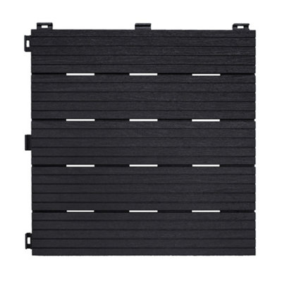 Easy Tile Deck Tiles Cosmopolitan 30cm  6-Pack - Graphite