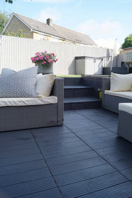 Easy Tile Deck Tiles Cosmopolitan 45x45cm - Graphite (4-Pack) - 3