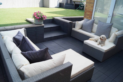 Easy Tile Deck Tiles Cosmopolitan 45x45cm - Graphite (4-Pack) - 4