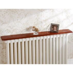 Easy to Fit Radiator Shelf - Wood Effect MDF Shelving for Living or Dining Room, Kitchen, Hallway, Bedroom - Oak, L61cm