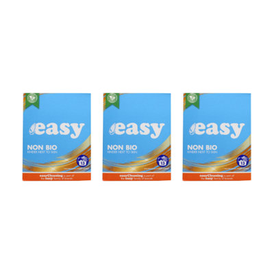 Easy WASHING POWDER 13 WASH NON BIO,WHITE - Pack of 3