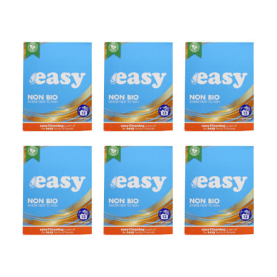 Easy WASHING POWDER 13 WASH NON BIO,WHITE - Pack of 6