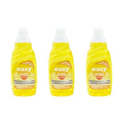 Easy Washing Up Liquid Lemon 500ml - Pack of 3