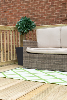 Easy Wooden Deck Kit with Handrails 2.4 x 2.4m
