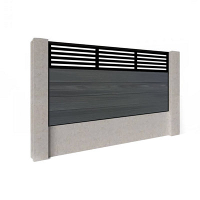 EasyComposite 3ft Composite Fence Panel Into Existing Concrete Posts ...