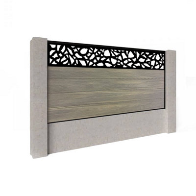 EasyComposite 3ft Composite Fence Panel Into Existing Concrete Posts ...