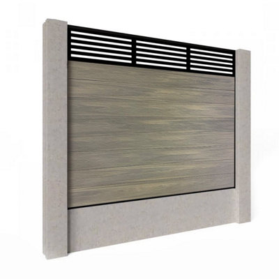 EasyComposite 5ft Composite Fence Panel Into Existing Concrete Posts ...