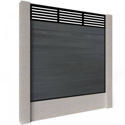 EasyComposite 6ft Composite Fence Panel Retro Fit Kit - Anthracite ...