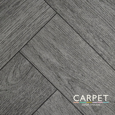 Easylay Grey Herringbone Vinyl Floor 2m x 4m