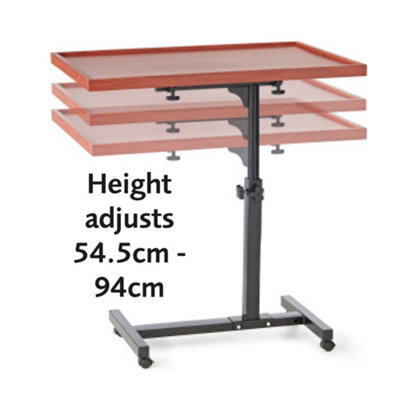 Easylife Anywhere Versatile Table Adjustable Height & Angle with Swivelling Wheels