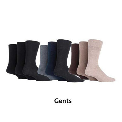 EASYLIFE Gentle Grip Diabetic Socks (Set of 9) for Men