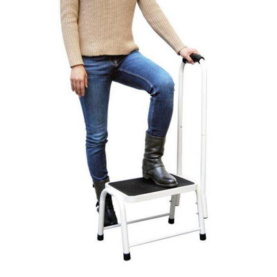 Easylife Safety Step Stool with Handrail - 28 cm Non-Slip Step, 89 cm ...