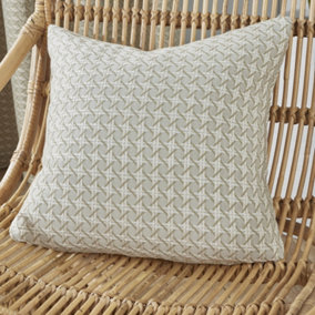 Eaton Filled Cushion 100% Cotton With Geo Jacquard Weave Design