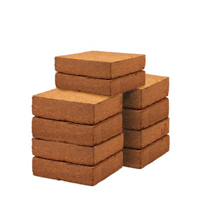 Eazy Grow - 10 x 40L Peat Free Coco Compost Compressed Block Boxed - Creates 400L of Compost Simply Add Water - 3