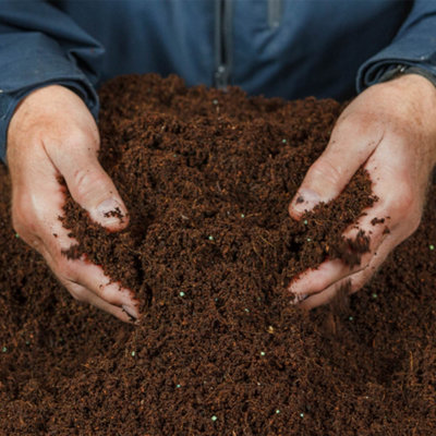 Eazy Grow - 2 x 40L Peat Free Coco Compost Compressed Block Boxed - Creates 80L Compost Simply Add Water