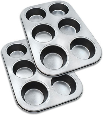 ebake Non-Stick Muffin Trays - Premium Coated Muffin Tin - Multipurpose orkshire Pudding Tray, Cupcake Tray, Assorted Pudding Tins