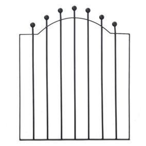 Ebony Elegance Metal Garden Gate 86cm W x 103cm H