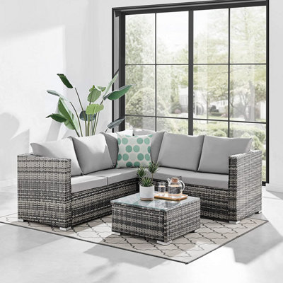 Rattan garden discount corner sofa b&q