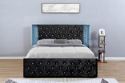 Led king bed deals frame