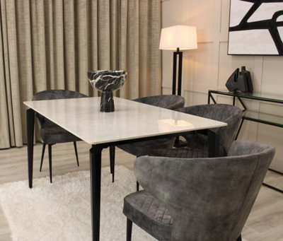 Ceramic marble deals effect dining table