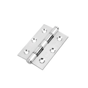 Eclipse 3 Inch (76mm) Stainless Steel Washered Hinge - Satin Stainless Steel (Sold in Pairs)