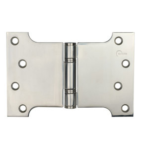 Eclipse 4 Inch (102 x 102mm) Stainless Steel Parliament Hinge - Polished Stainless Steel (Sold in Pairs)