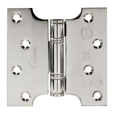 Eclipse 4 Inch (102 x 51mm) Stainless Steel Parliament Hinge - Polished Stainless Steel (Sold in Pairs)