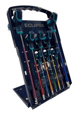 Eclipse Professional Tools ETGHK8PS 8-Piece Metric Colour Coded T-Grip Hex Key Set